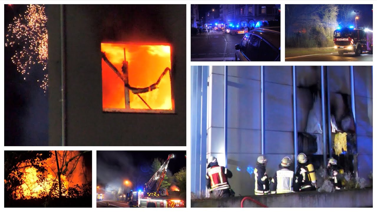 2025 01 01 - Feuerwehreinsätze in der Neujahrsnacht in Hagen und Hattingen - Alarmfahrten