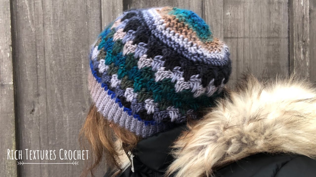 Spiked Granny Stitch Slouch Hat Crochet Pattern
