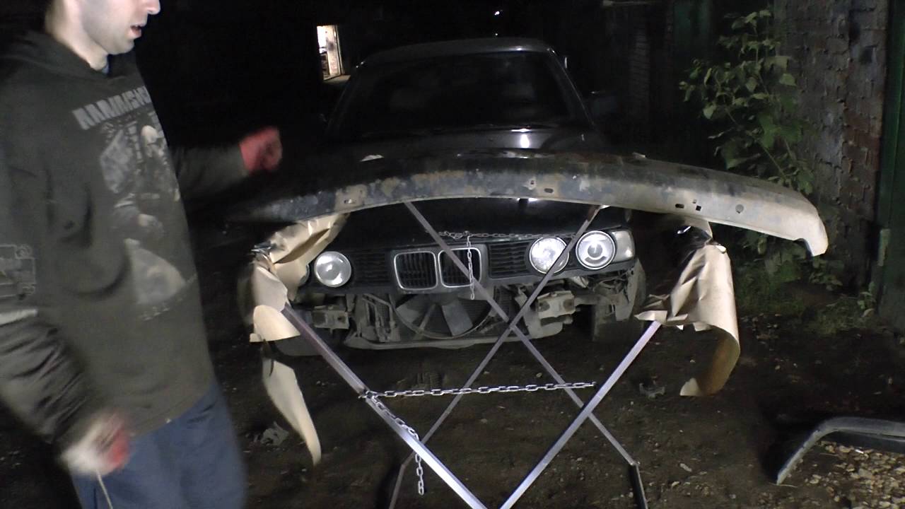 Замена бампера на Мери bmw e34