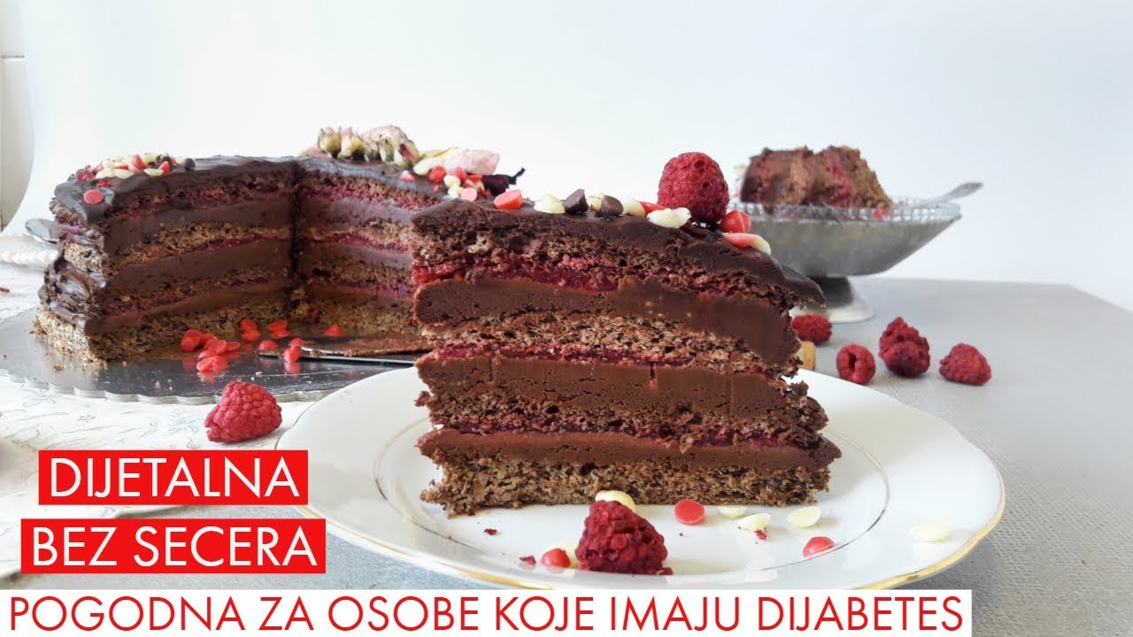 KETO BARON TORTA BEZ SECERA -  KETO ISHRANA - TORTA OD MALINA I CRNE COKOLADE
