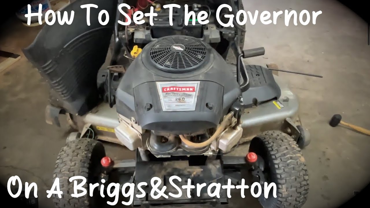 How To Set Or Adjust A Governor On A Briggs And Stratton.