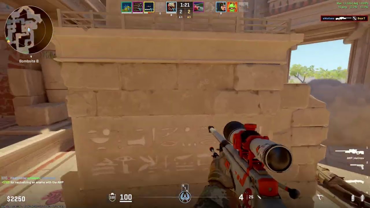 No Scope FUN with AWP Asiimov CS2