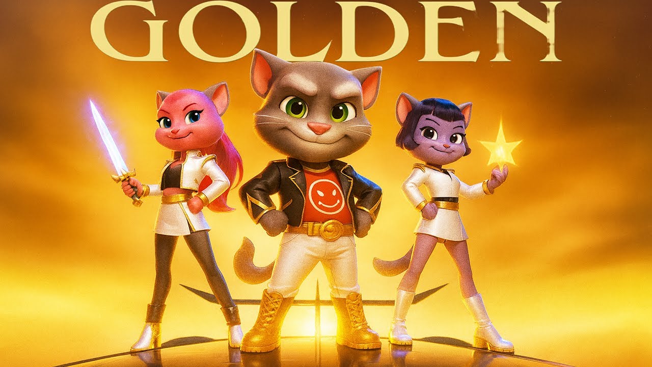 &ldquo;Golden&rdquo; From the KPop Demon Hunters Song in Talking Tom Cat
