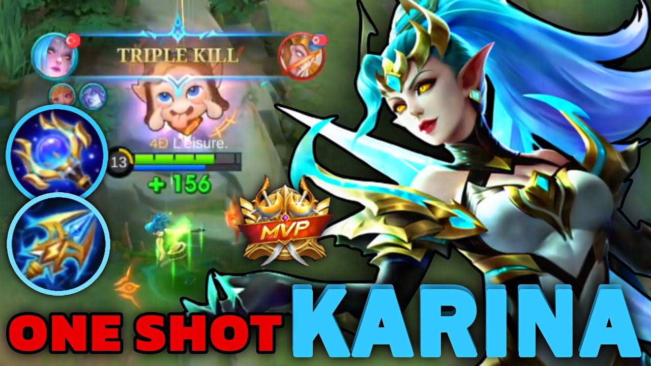 MONSTER BUILD GUIDE!! Karina Insane Damage Build And Emblem Gameplay - MLBB