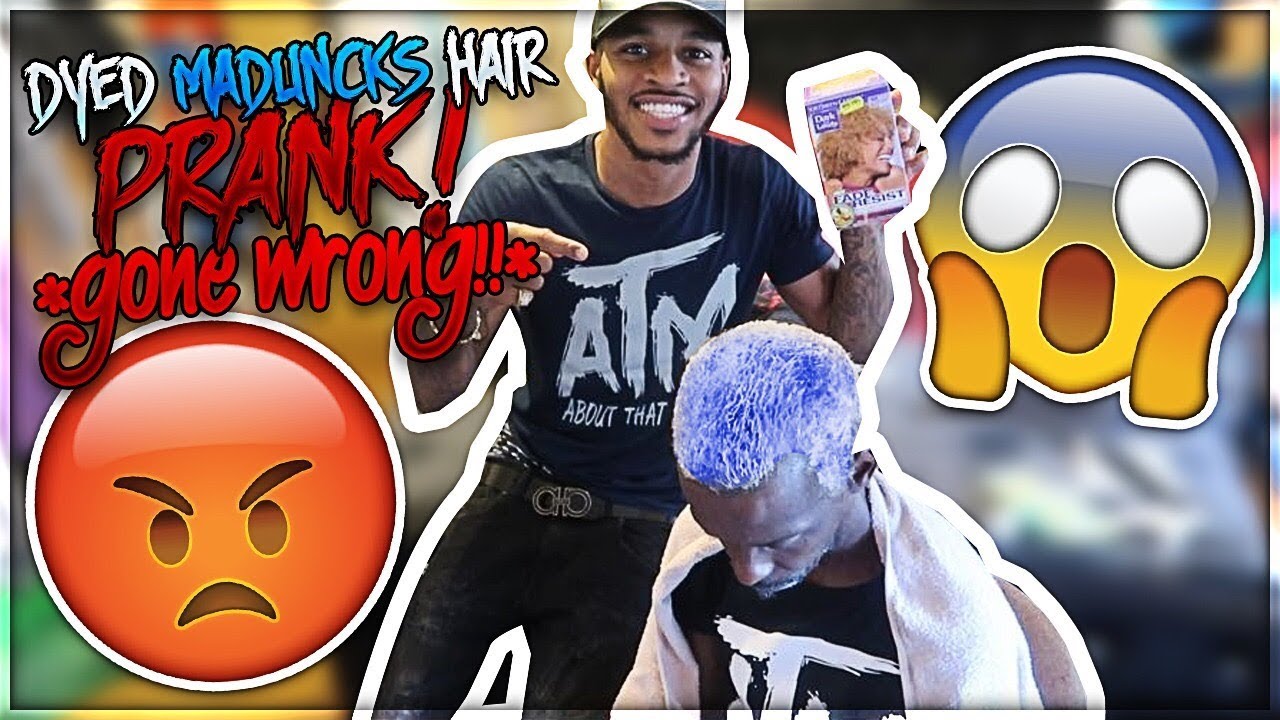 dyed maduncks hair prank! *GONE WRONG*