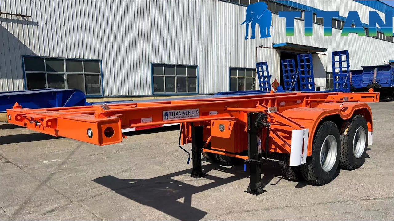 TITAN 2 Axle 20Ft Container Chassis Trailer for Sale in Chile