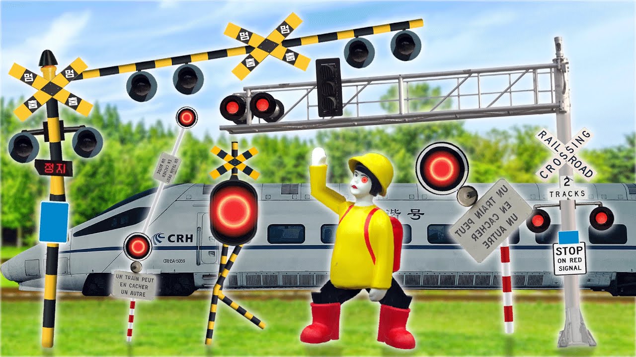 【踏切アニメ】設備を拡張してふみきりカンカン😂😂😂Expanding railroad crossing