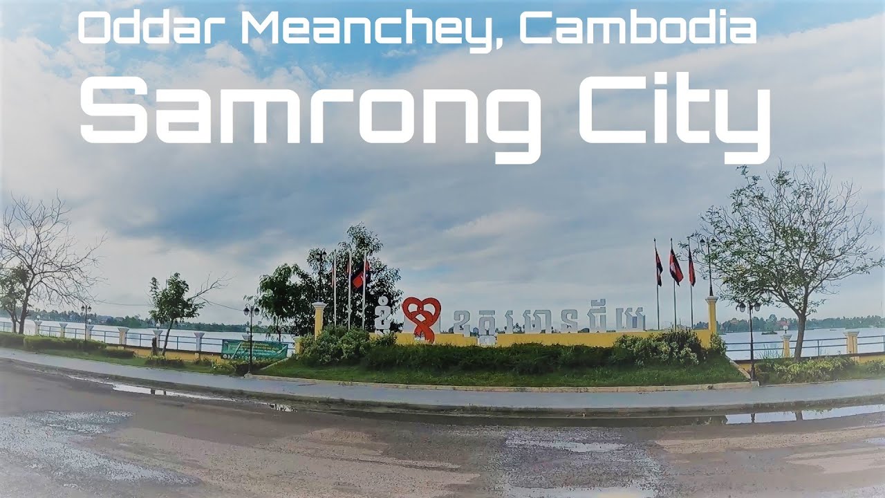 Driving tour in Oddar Meanchey, Cambodia | Samrong City in the morning