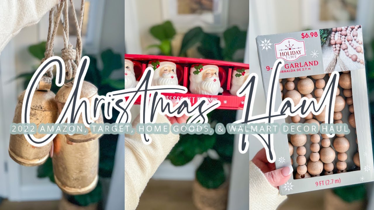 2022 CHRISTMAS DECOR HAUL // AMAZON, HOME GOODS, TARGET AND WALMART // CHARLOTTE GROVE FARMHOUSE