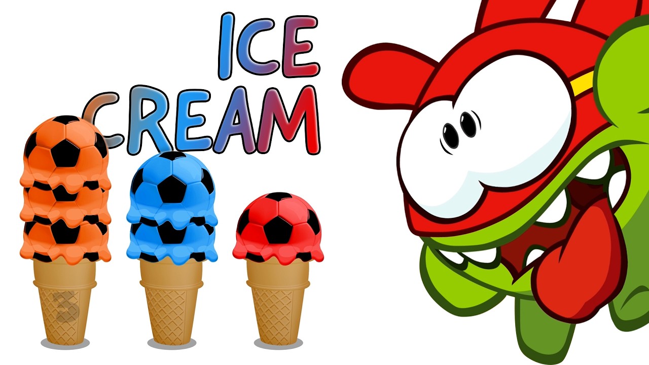 English Lesson ✏️ Ice Cream Chase of Om Nom 🤣