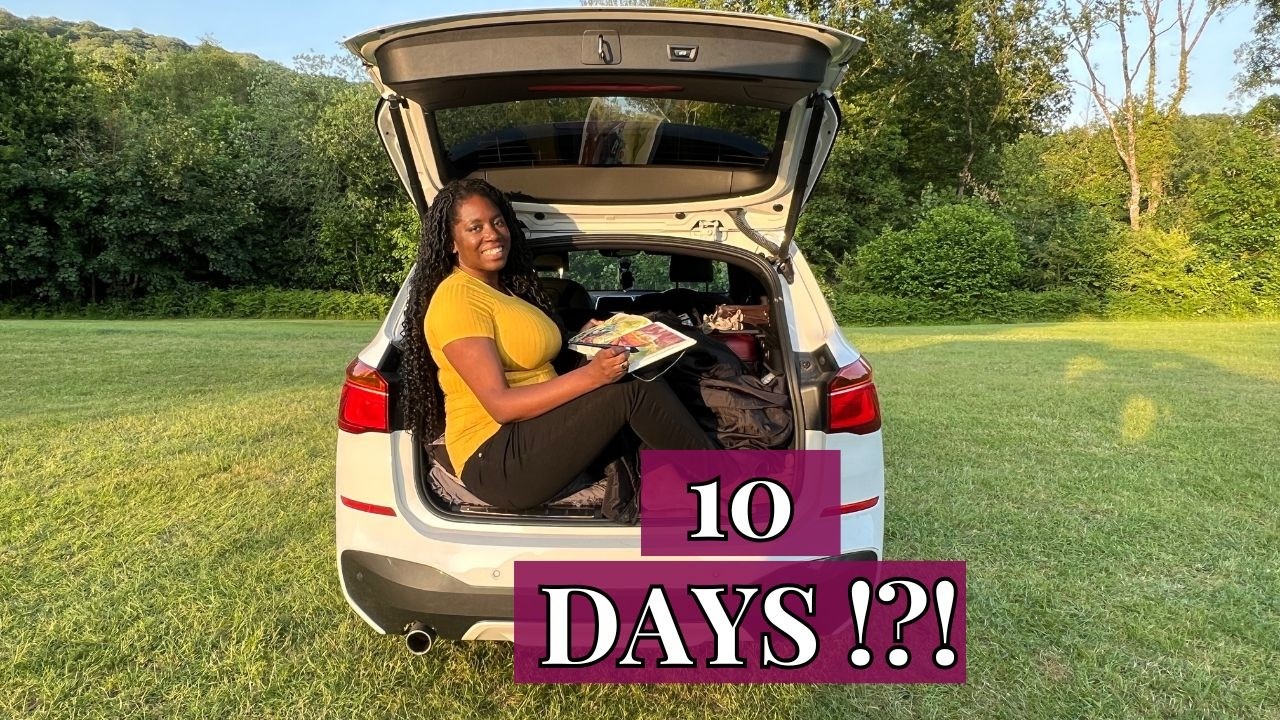 No build suv tour - stealth camping in my car and creating art for 10 days - solo female  - Cornwall