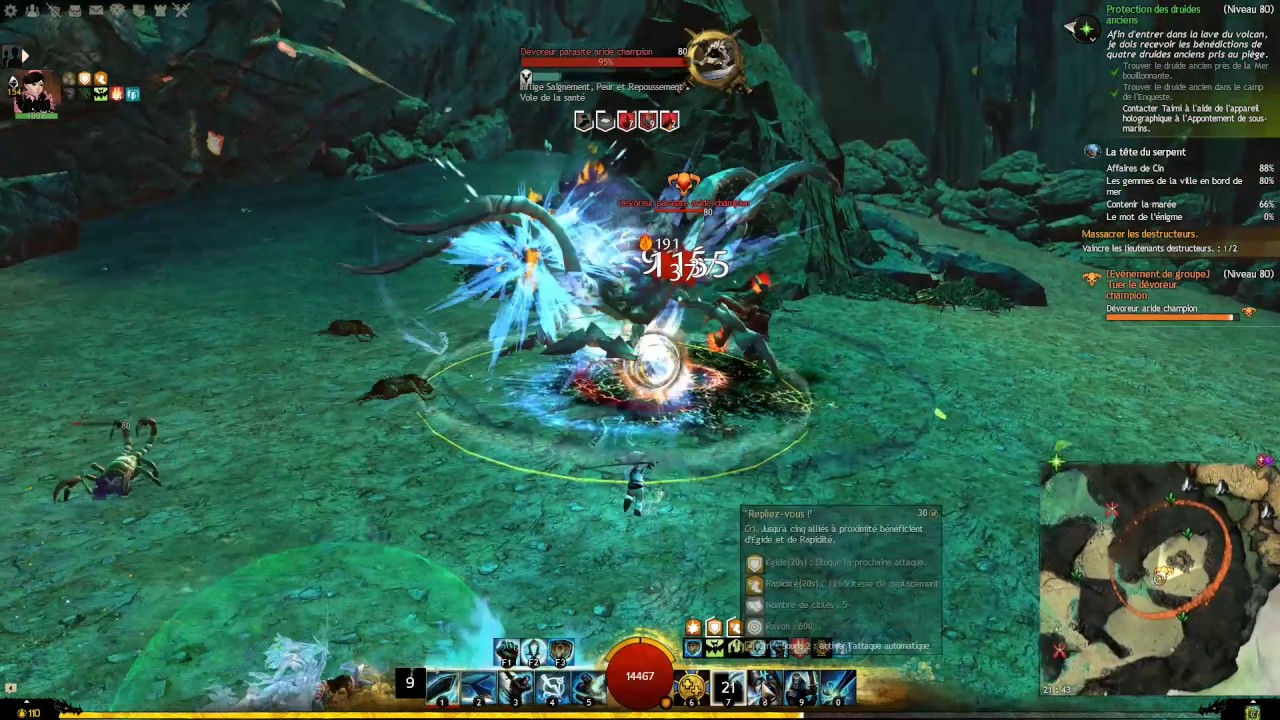 Guild Wars 2 - Mont Draconis - Gardien de la Crypte + Trésor du Golemancien