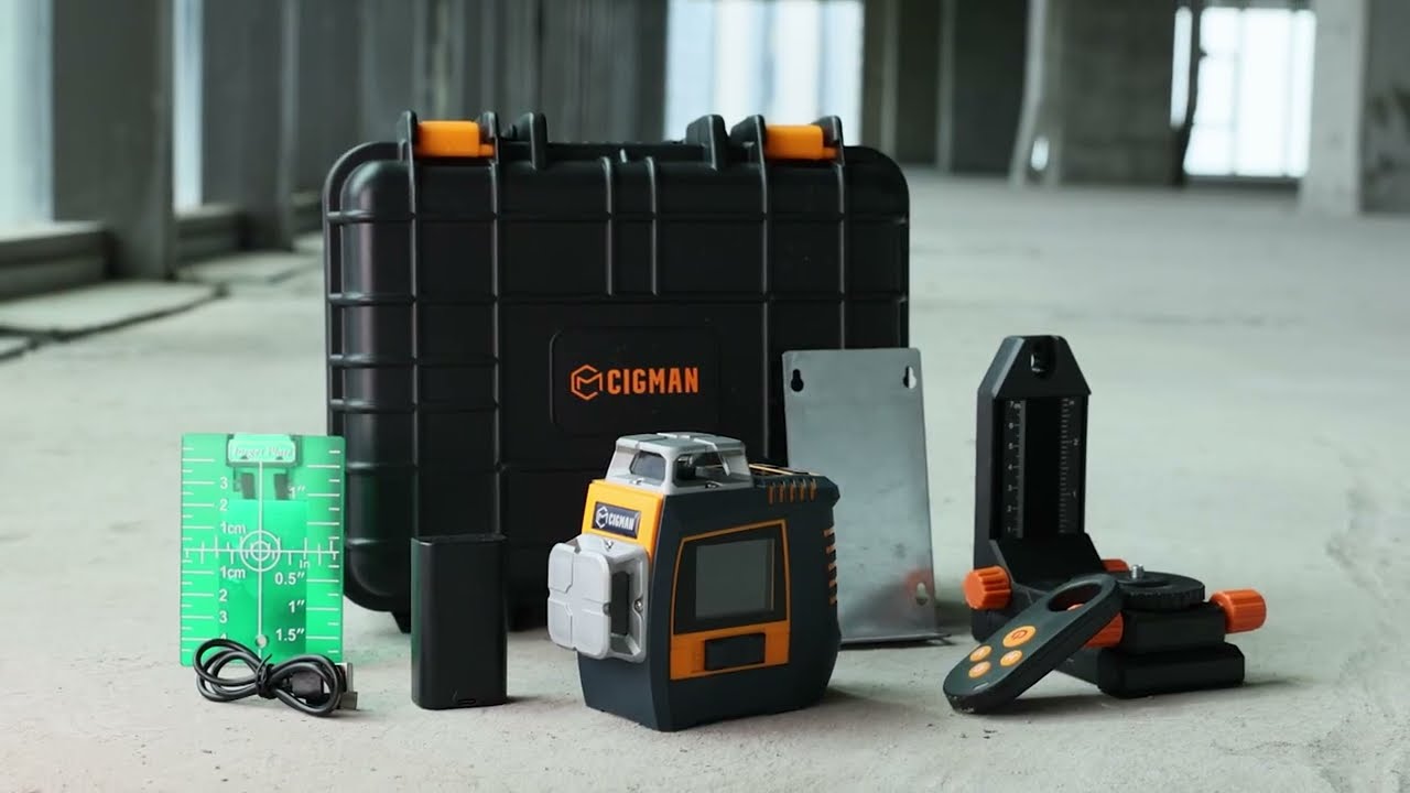 CIGMAN CM-S05 Laser Level: Precision, Hands-Free Control & 360° Green Laser Coverage