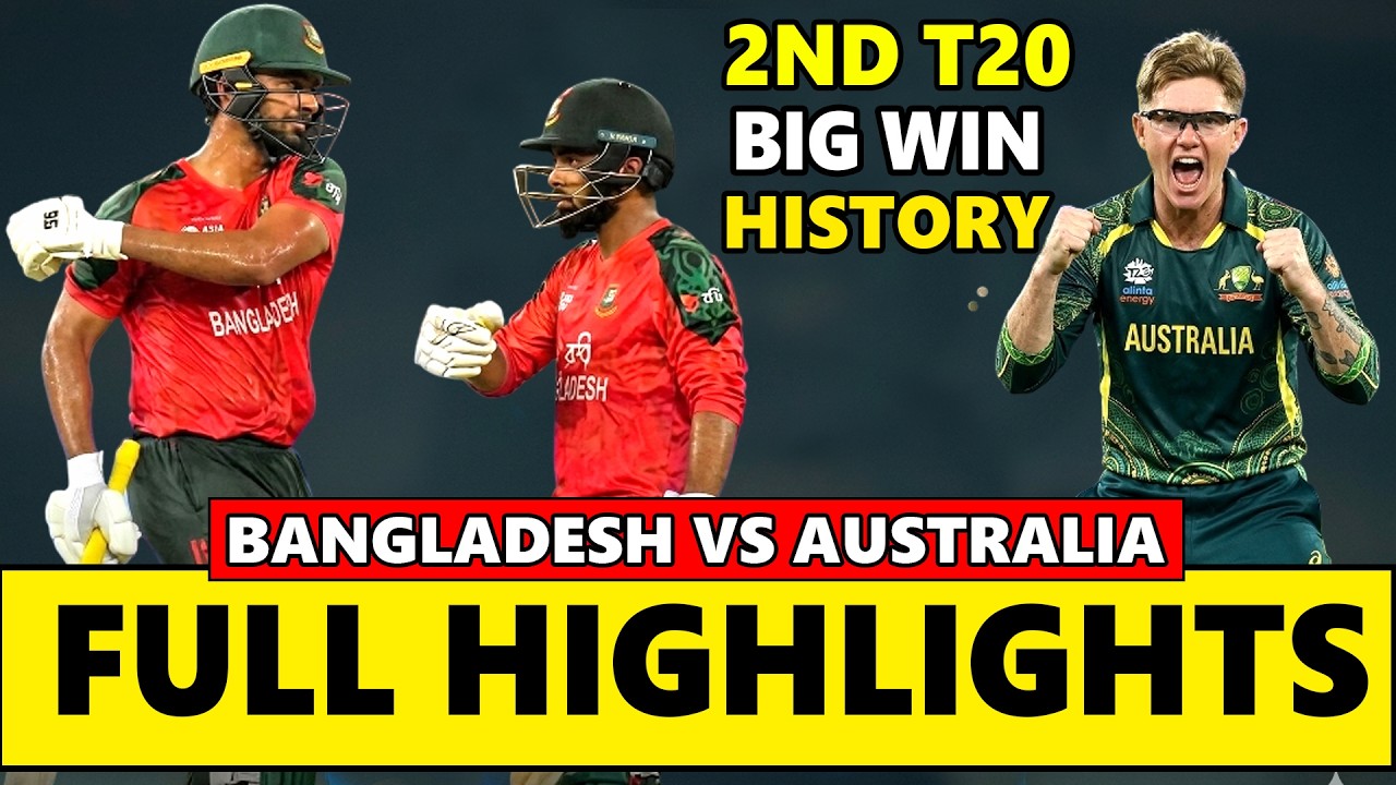 Bangladesh vs Australia 2nd T20 Full Match Highlights 2026