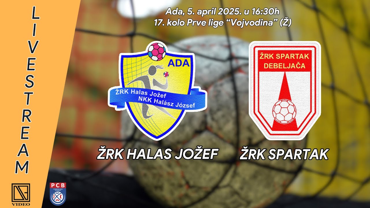 ŽRK HALAS JOŽEF Ada - ŽRK SPARTAK Debeljača (Full match Livestream) [05.04.2025.]