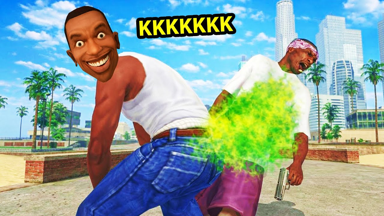 Botei mods RIDÍCULOS no meu GTA San Andreas, OLHA ISSO