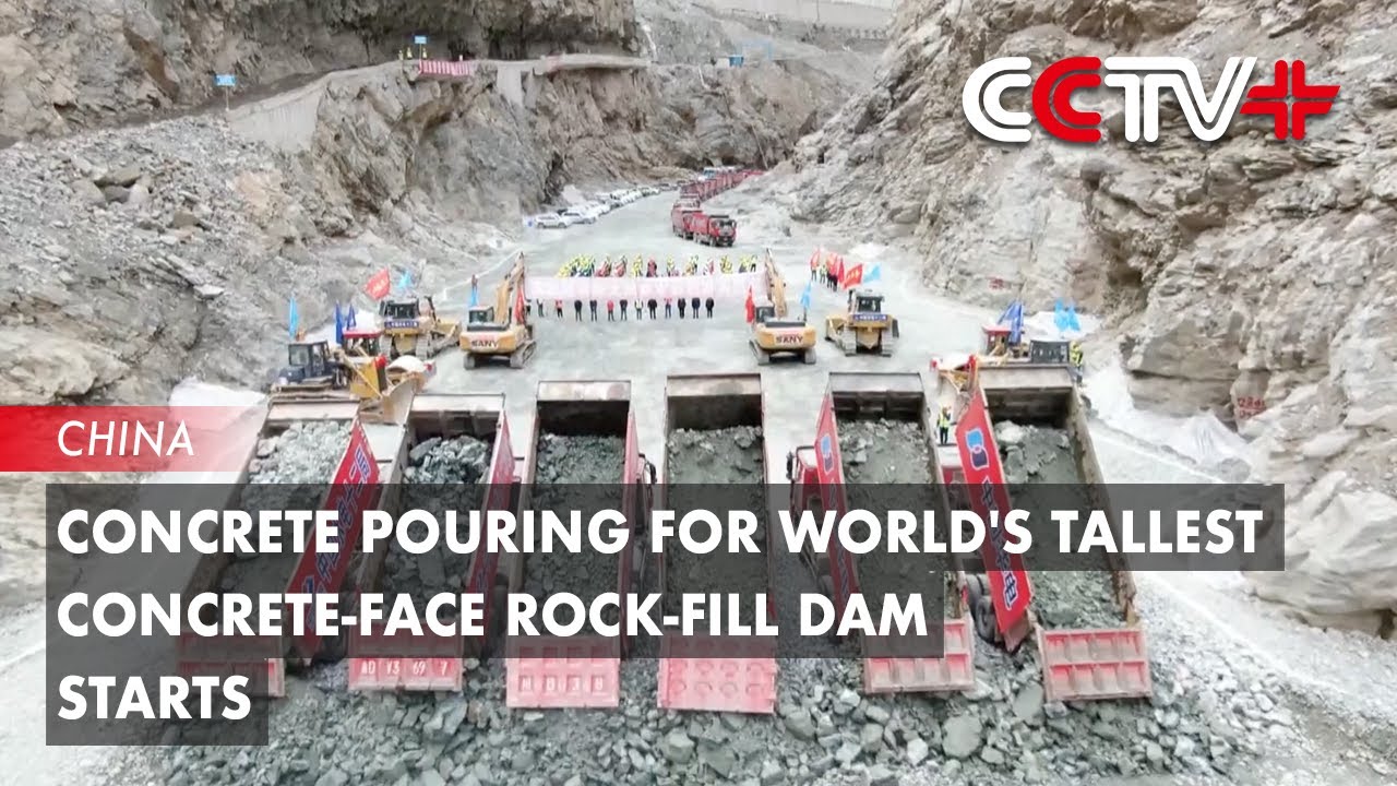 Concrete Pouring for World's&nbsp;Tallest Concrete-face Rock-fill Dam Starts