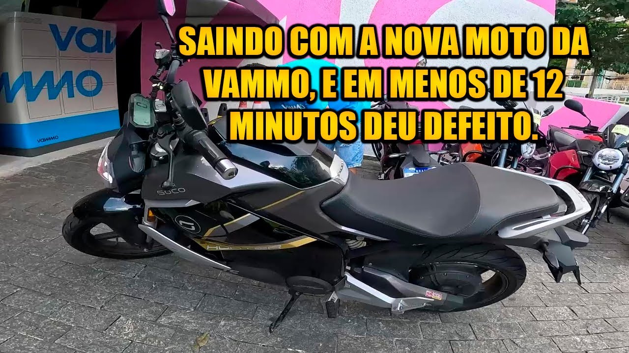 Saindo com a nova moto da Vammo, e em menos de 12 minutos deu defeito. Dois chamados abertos!