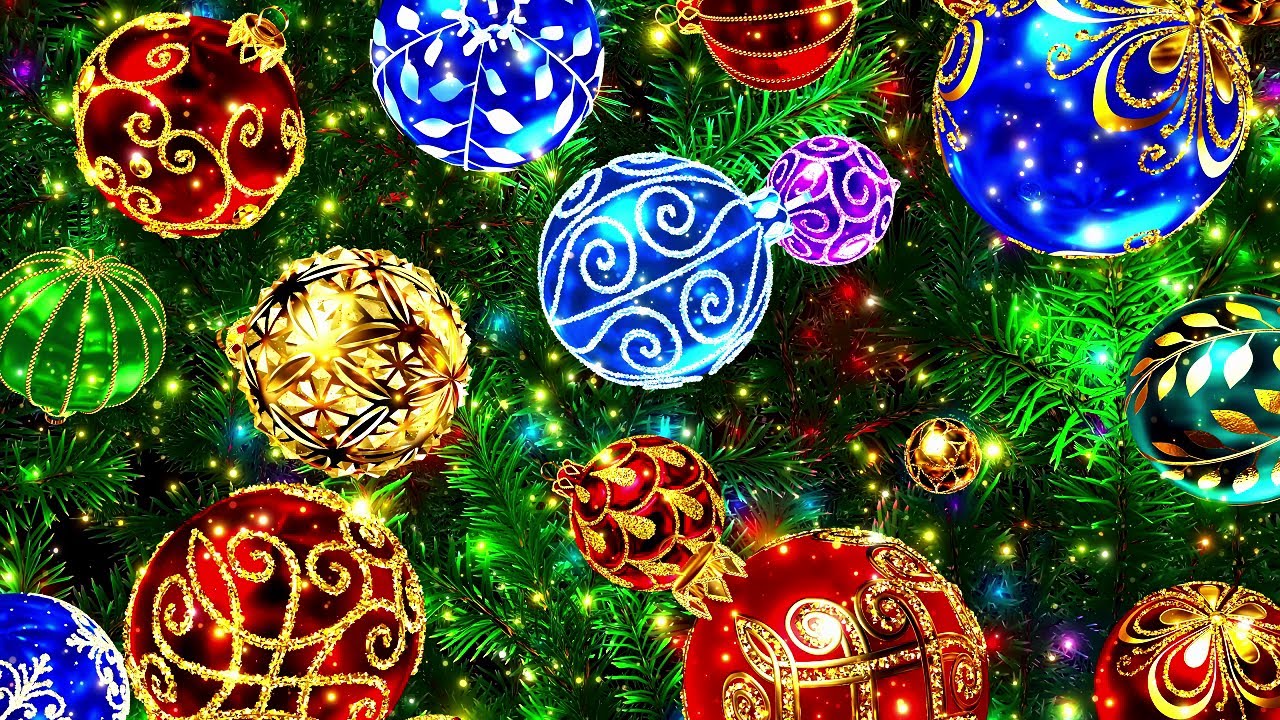 Luxury Christmas Ornaments &ndash; Sparkling Baubles & Festive Lights Background Loop (10 Hours, 4K UHD)