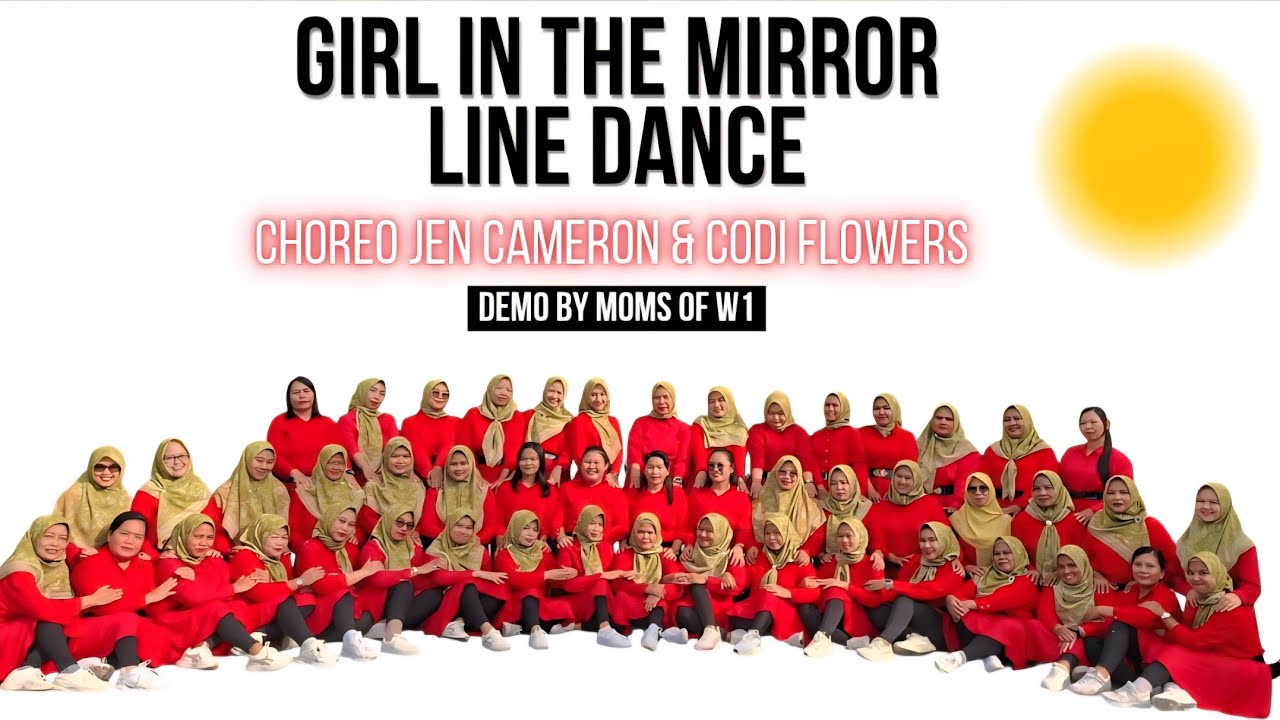 Girl in the miror line dance || choreo jen cameron|| Demo by moms of w1