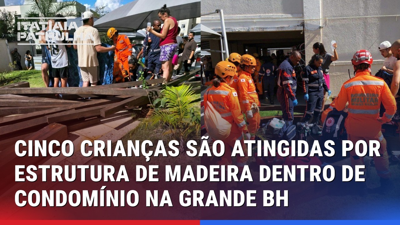 CINCO CRIANÇAS SÃO ATINGIDAS POR ESTRUTURA DE MADEIRA DENTRO DE CONDOMÍNIO EM VESPASIANO; UMA MORREU