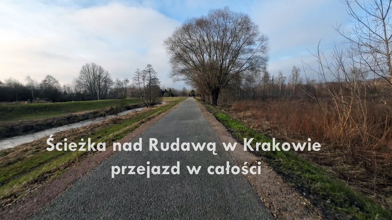 Ścieżka nad Rudawą w Krakowie - przejazd w całości