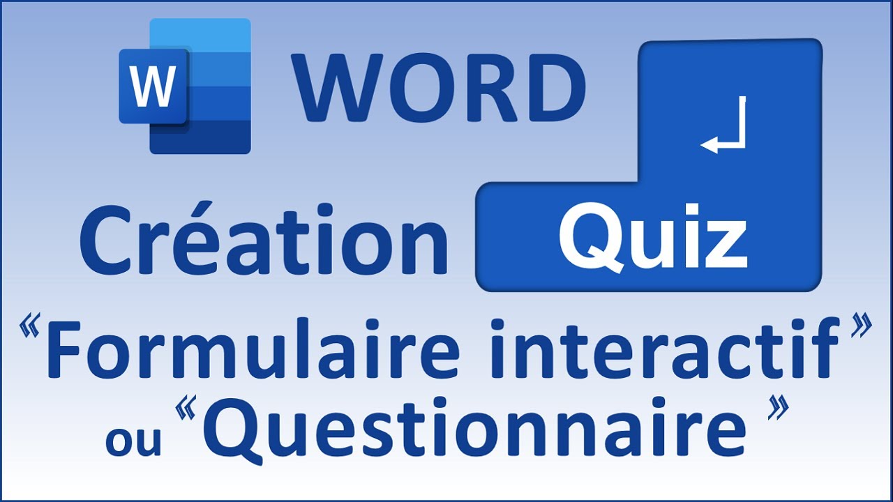 Formulaire Word interactif : liste déroulante, case à cocher, zone de texte à remplir [TutorielWord]