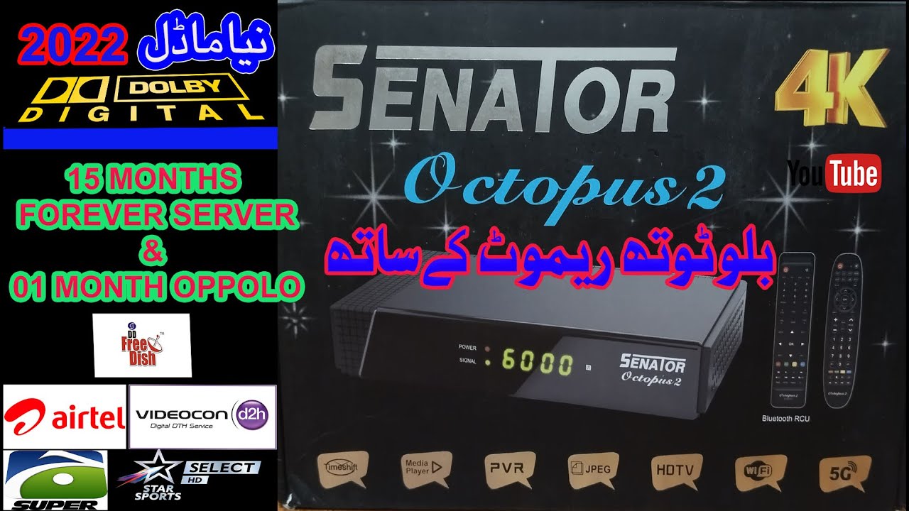 SENATOR OCTOPUS 2 unboxing | Forever 4K Wireless Bluetooth Remote Control Real 4K Dolby Supported