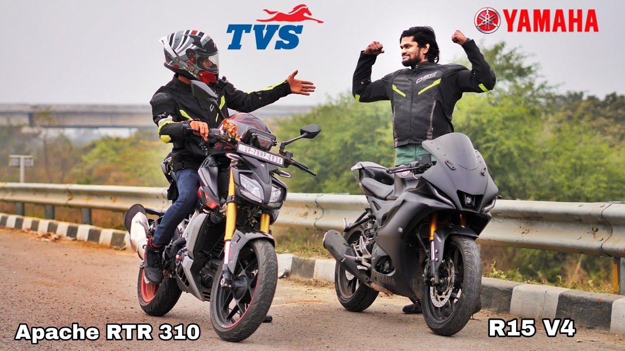 Tvs Apache RTR 310 Vs Yamaha R15 V4 | Drag Race | Ye Kya Kah Diya isne R15 k bare me😱