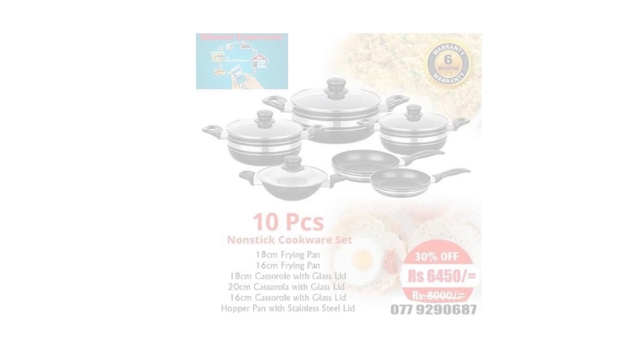 10Pcs Nonstick Cookware Set | Telepromo TV Youtube Channel