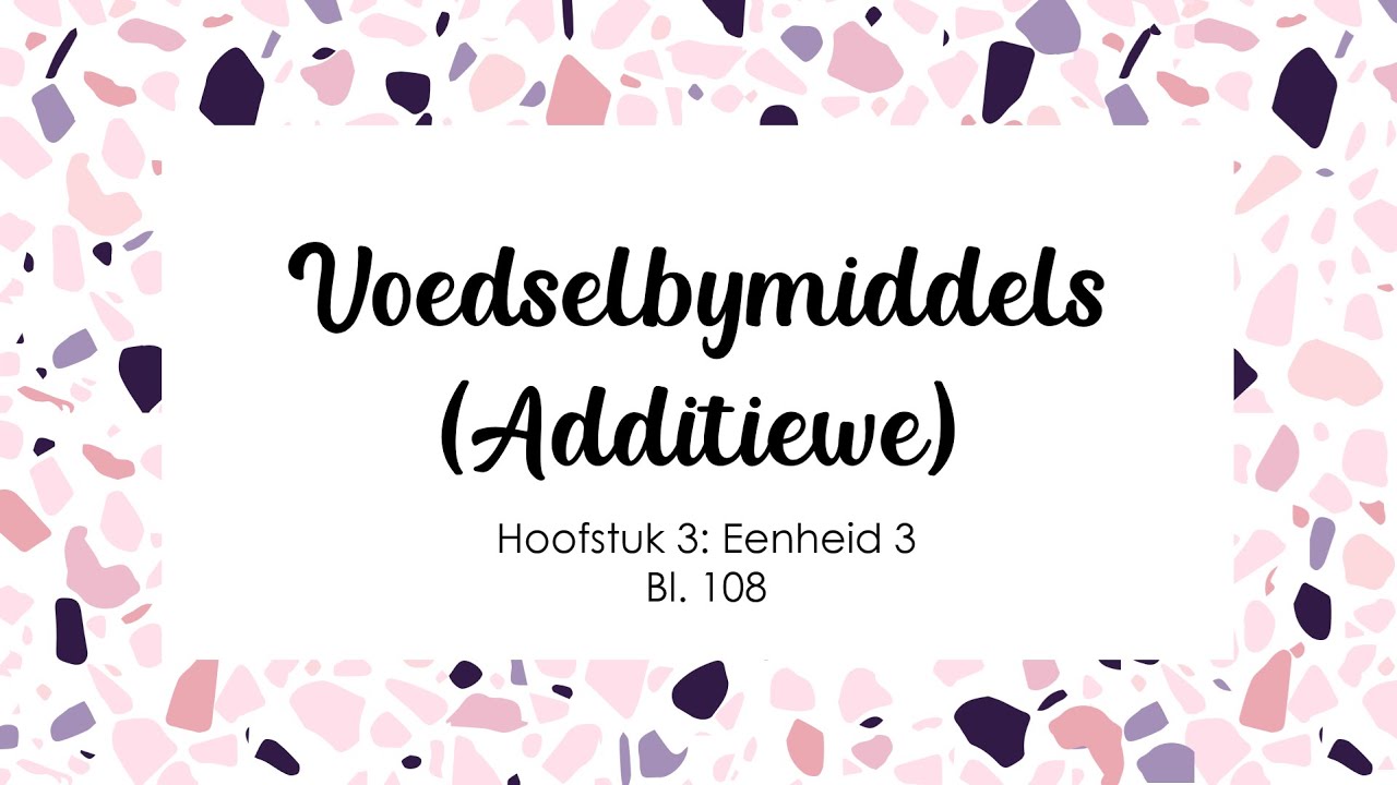 3.3. Voedsel Additiewe / Verbruikerstudies Graad 12