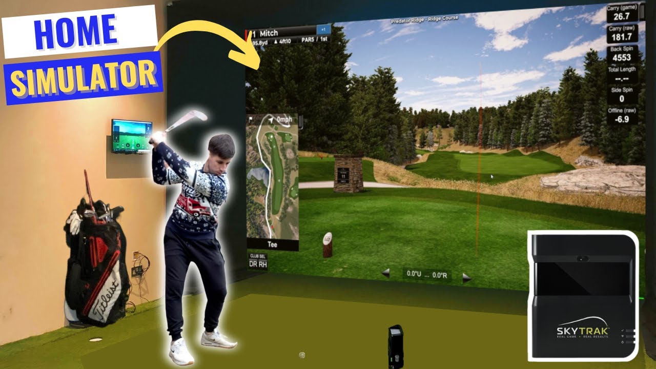 Playing 18 Holes Using SkyTrak Launch Monitor & GSPro Golf Simulator