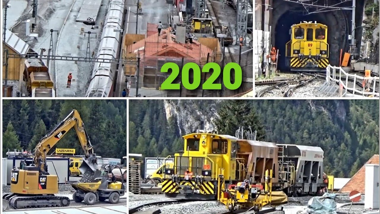 Preda Baustelle Alvra Albulatunnel II 09.2020 RhB Rhätische Bahn Rhaetian Railway