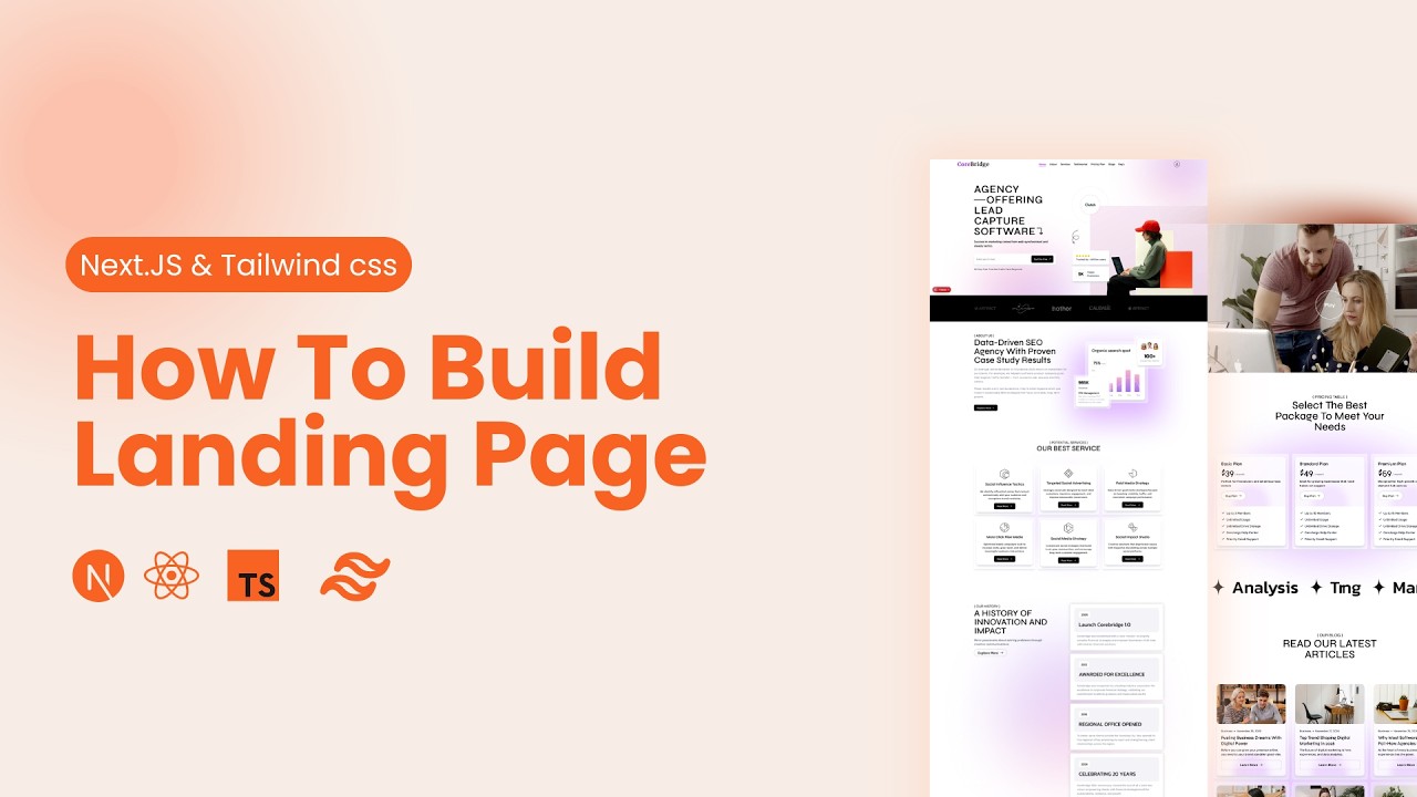 How to create modern landing page in Next.JS and Tailwind CSS