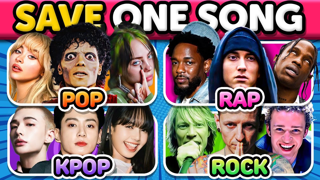 POP vs RAP vs KPOP vs ROCK 🔥 Save One Song 🎵 KPOP QUIZ CHALLENGE 2025 | K-Music Quiz