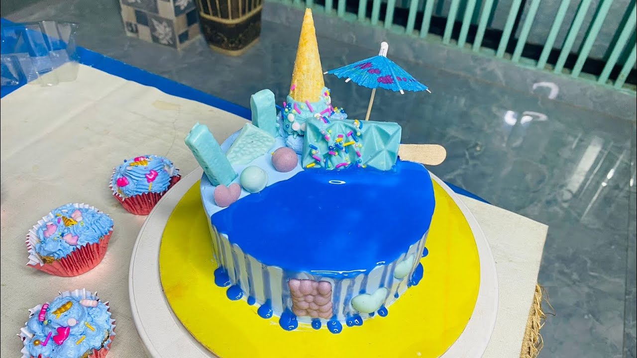 হোয়াইট ওভার চকলেট কেক ডেকোরেশন। #cake #bakingrecipes  #cakedecorating #cakedesign 