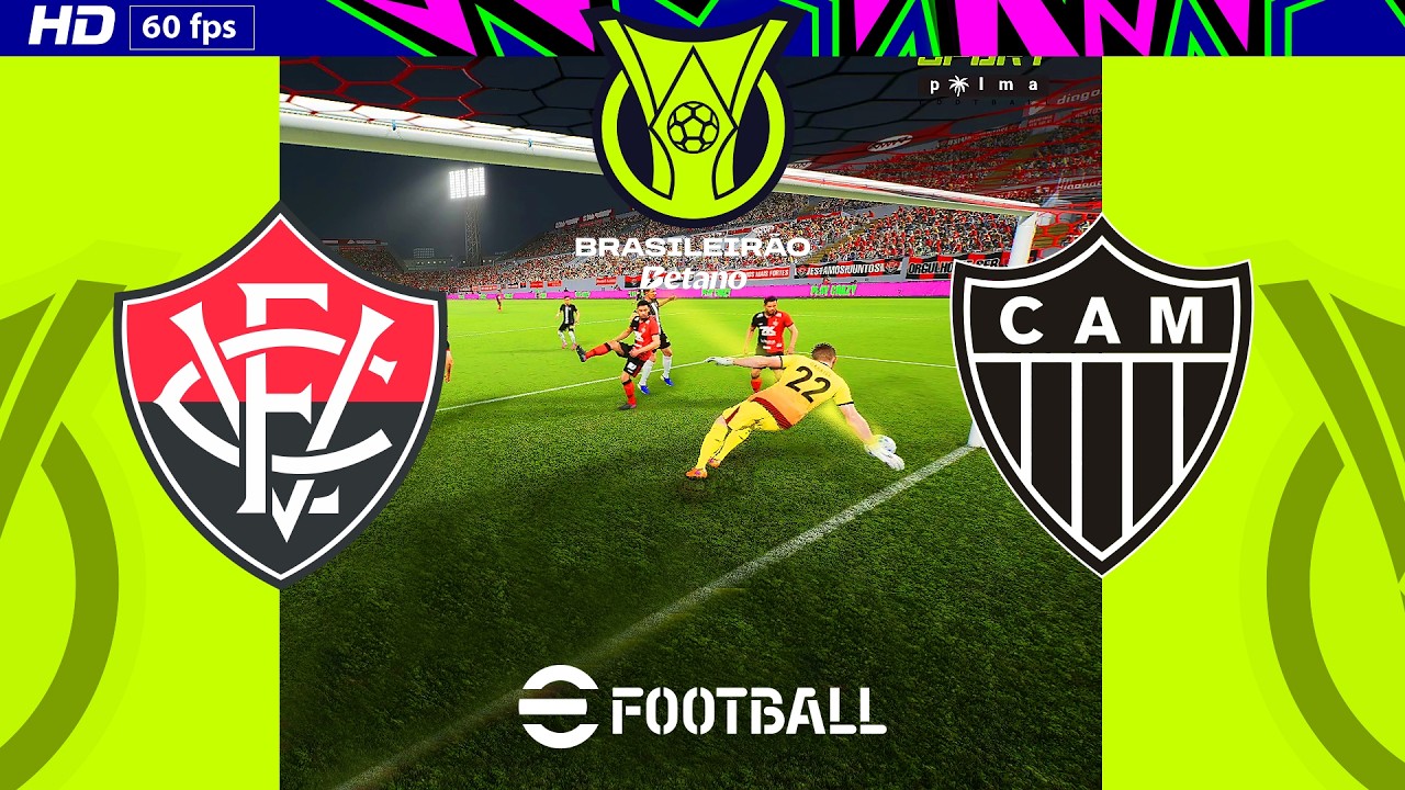 Vitoria vs Atletico-MR - Brasil A Betano | PC [HD60] eFootball New Gameplay + Prediction