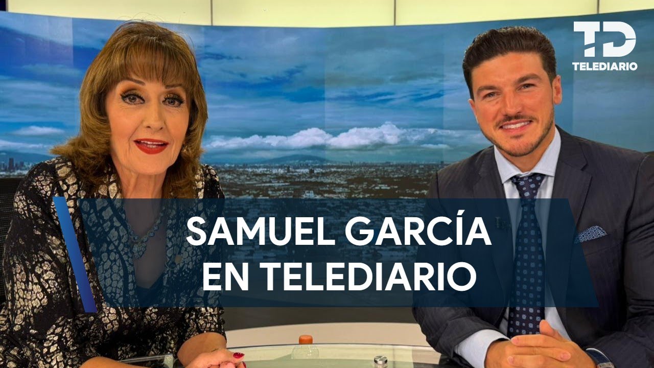 Samuel García visita a María Julia Lafuente en el estudio de Telediario