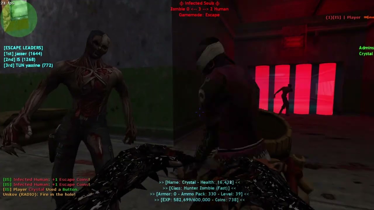 CS 1.6 zombie escape [infection souls] map:ze_dusty_area_warz with Crystal
