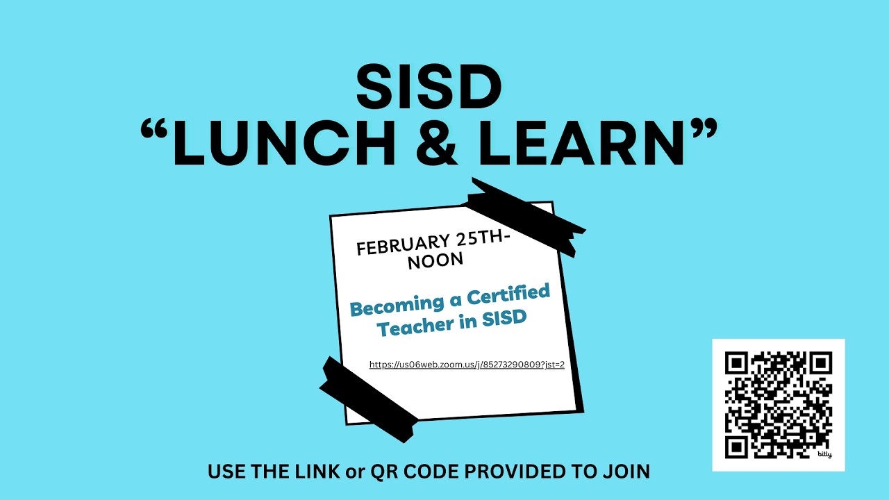 February 2026 Lunch & Learn: Teacher Certification at SISD