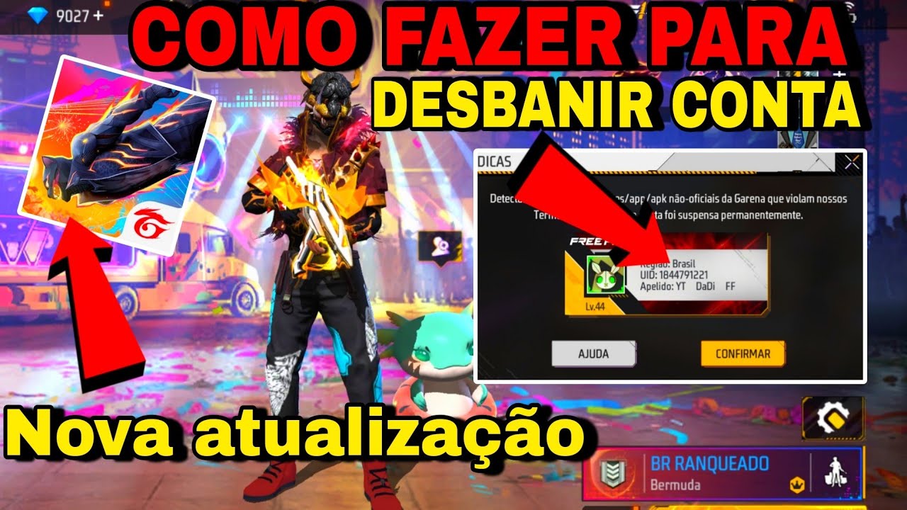 COMO RECUPERAR CONTA BANIDA NA NOVA ATUALIZAÇÃO DO FREE FIRE DESBANIR CONTA DO BAN PERMANENTE RAPIDO