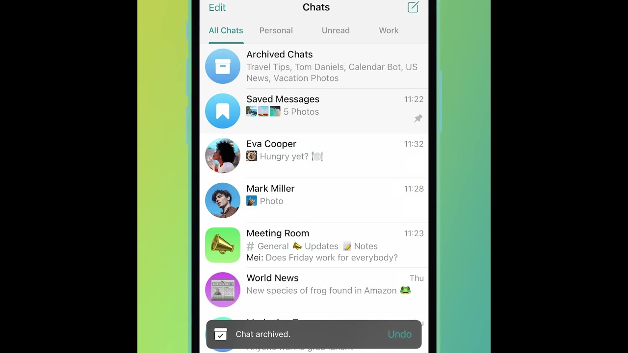 How to Use Archived Chats for Telegram #telegram