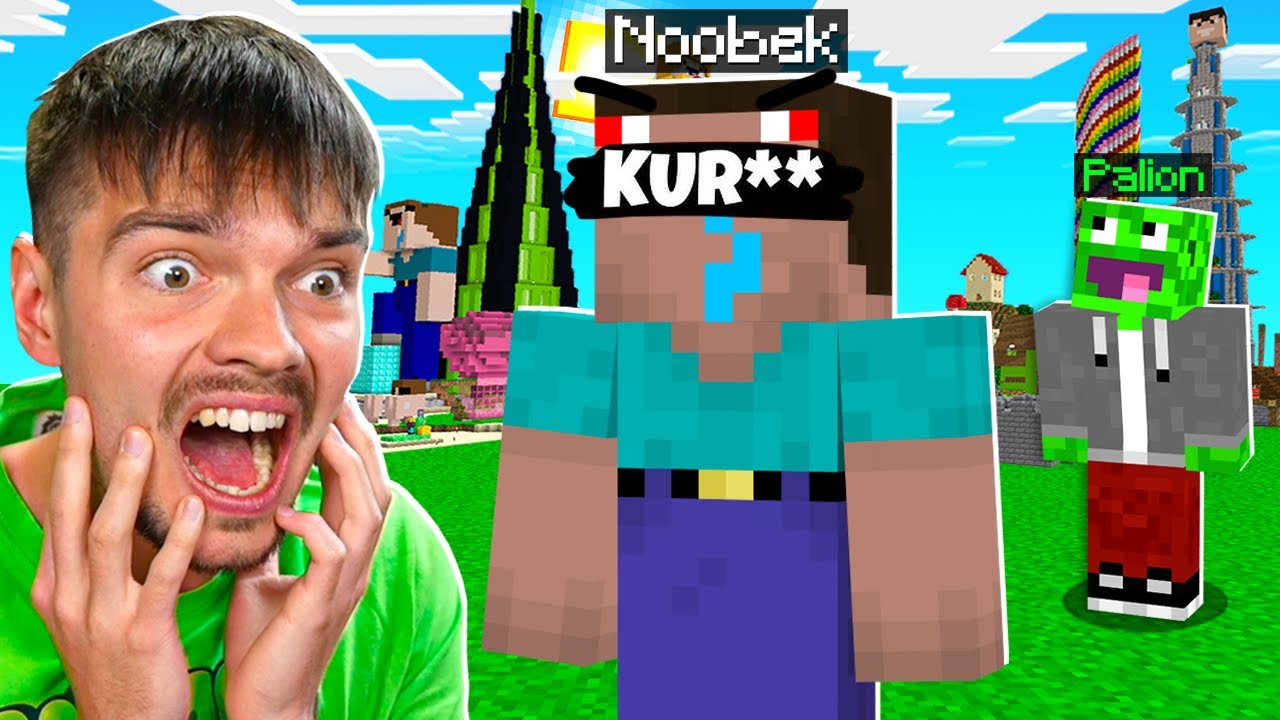 NOOBEK POWIEDZIAŁ BRZYDKIE SŁOWO w Minecraft! 🤬🤬🤬