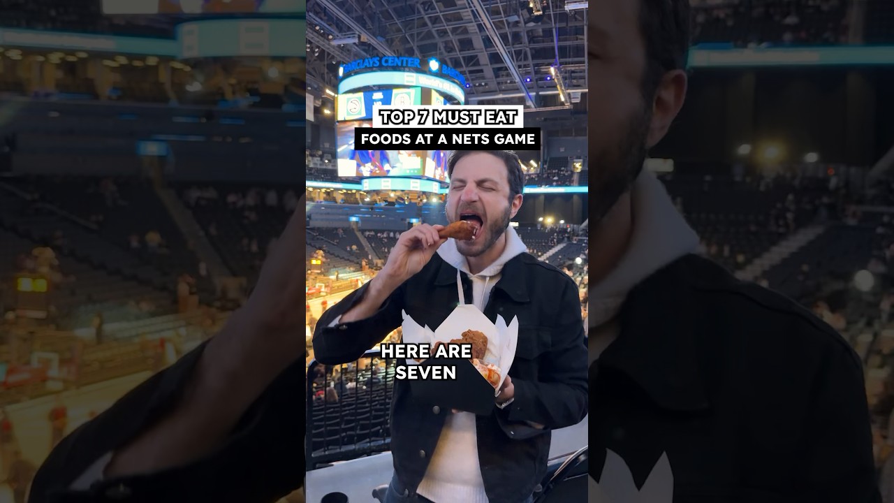 7 MUST EAT Foods at Brooklyn Nets Game! #shorts #nba #brooklynnets