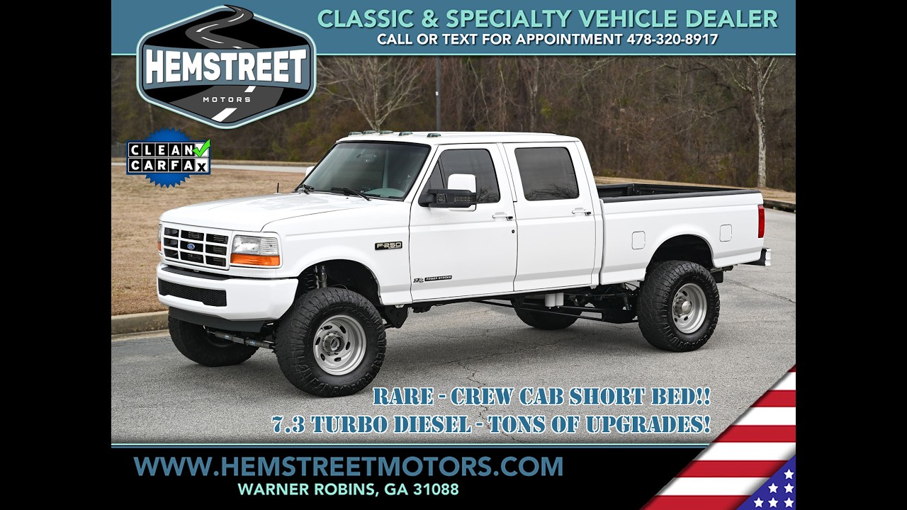1994 Ford F-250 4x4 Crew Cab Short Bed 7.3 Turbo Diesel Manual Transmission!! Ultimate OBS truck!!
