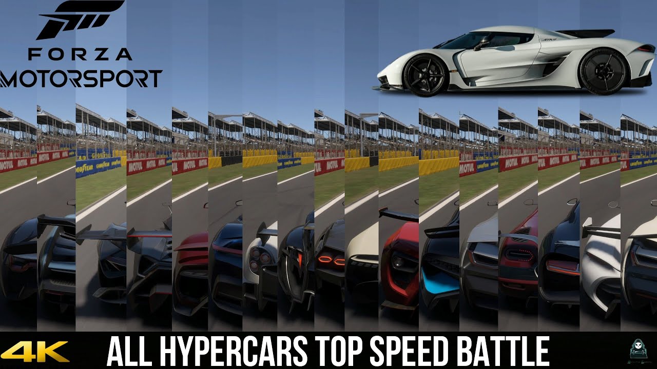 FORZA MOTORSPORTS 8 (2023) TOP  FASTEST HYPERCARS TOP SPEED BATTLE | ALL HYPERCARS TOP SPEED BATTLE