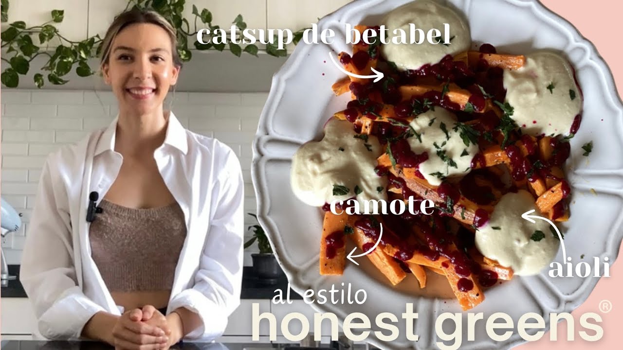 Papas de Camote con Catsup de Betabel y Aioli | Receta Saludable Inspirada en Honest Greens