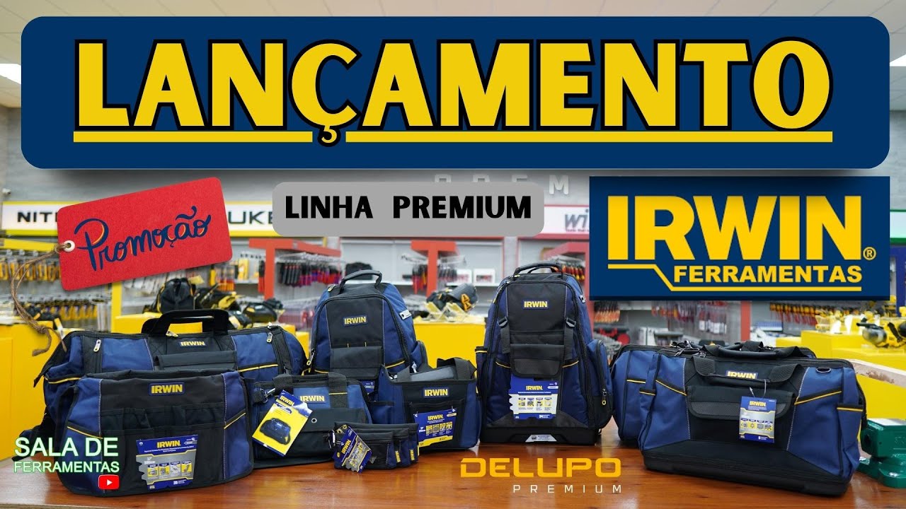 LANÇAMENTO BOLSAS E MOCHILAS DE  FERRAMENTAS COM ALTA QUALIDADE DA IRWIN, PREÇOS ESPECIAIS #irwin