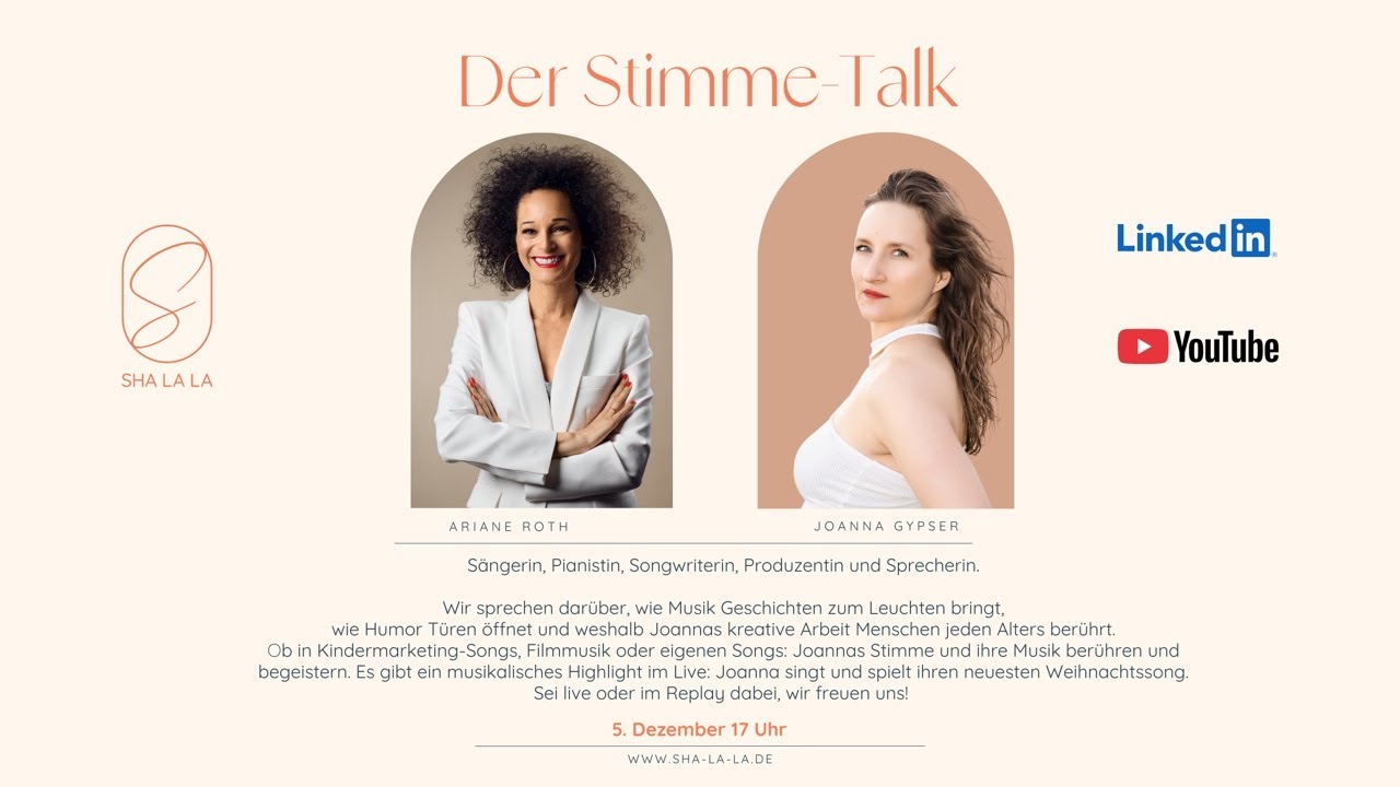 Der Stimme-Talk mit Sängerin und Produzentin Joanna Gypser