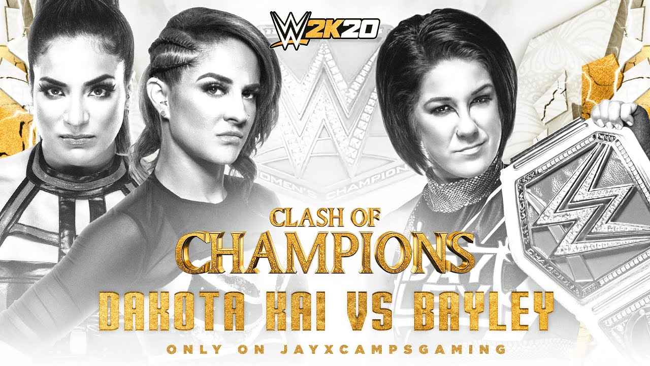 WWE 2K20 - Clash of Champions - Bayley vs Dakota Kai - Smackdown Women's Championship Match